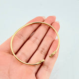 Bracelet Classic Link Clover Green 3gr / 6 in / 2mm Yellow Gold Nac.Esp. 18K ©