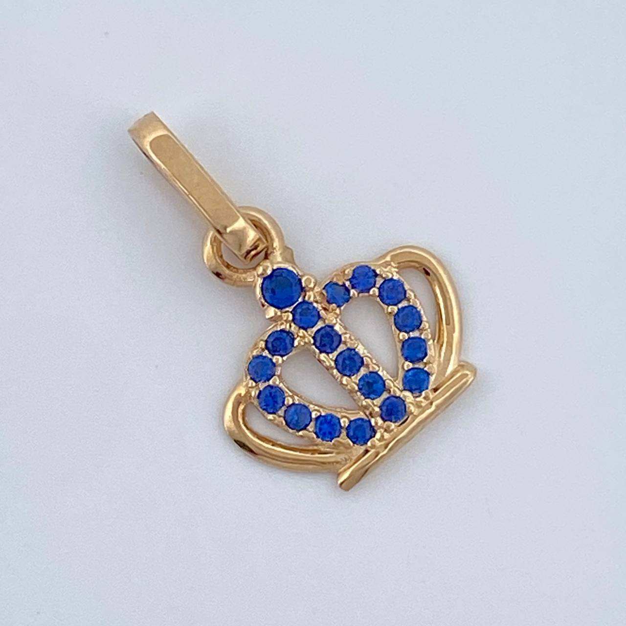 Dije Corona 0.65gr / 3/4 in / Oro Amarillo 18K &