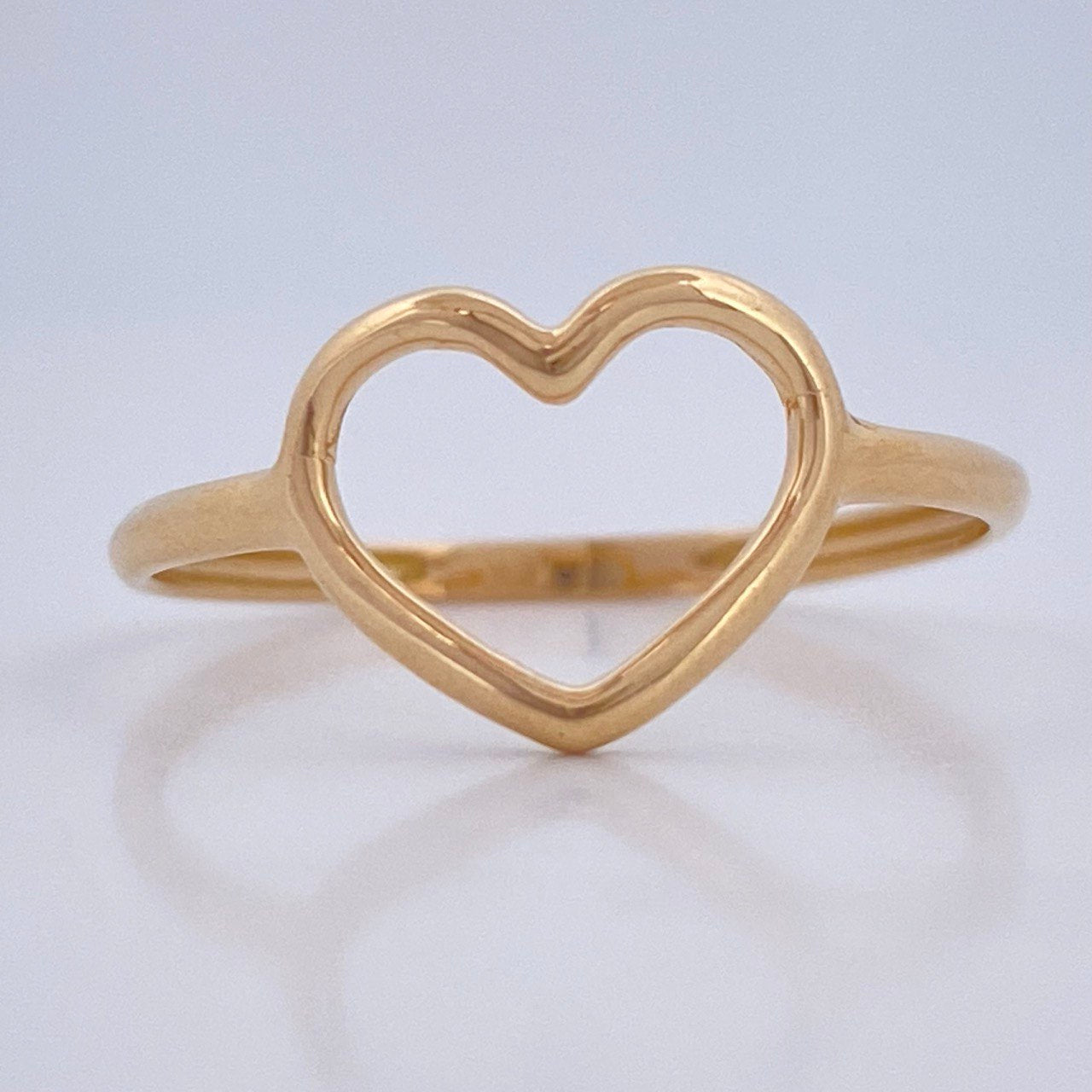 Anillo Silueta Corazon 1gr / T6 / Oro Amarillo 18K &