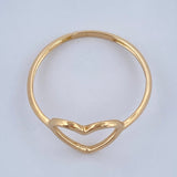 Heart Silhouette Ring 1gr / Size 5 1/2 / 18K Gold &