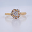 Anillo Halo Churumbela Circulo 1.65gr / T6 1/2 / Oro Amarillo 18K &