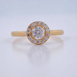 Anillo Halo Churumbela Circulo 1.65gr / T6 1/2 / Oro Amarillo 18K &