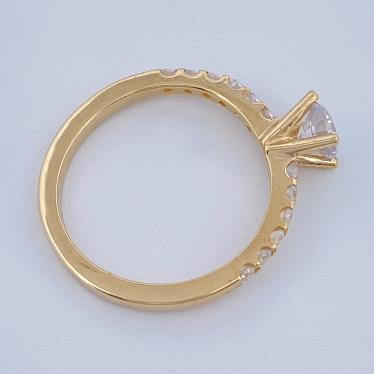 Anillo Solitario Churumbela 2.35gr / T4 1/2 / Oro Amarillo 18K &
