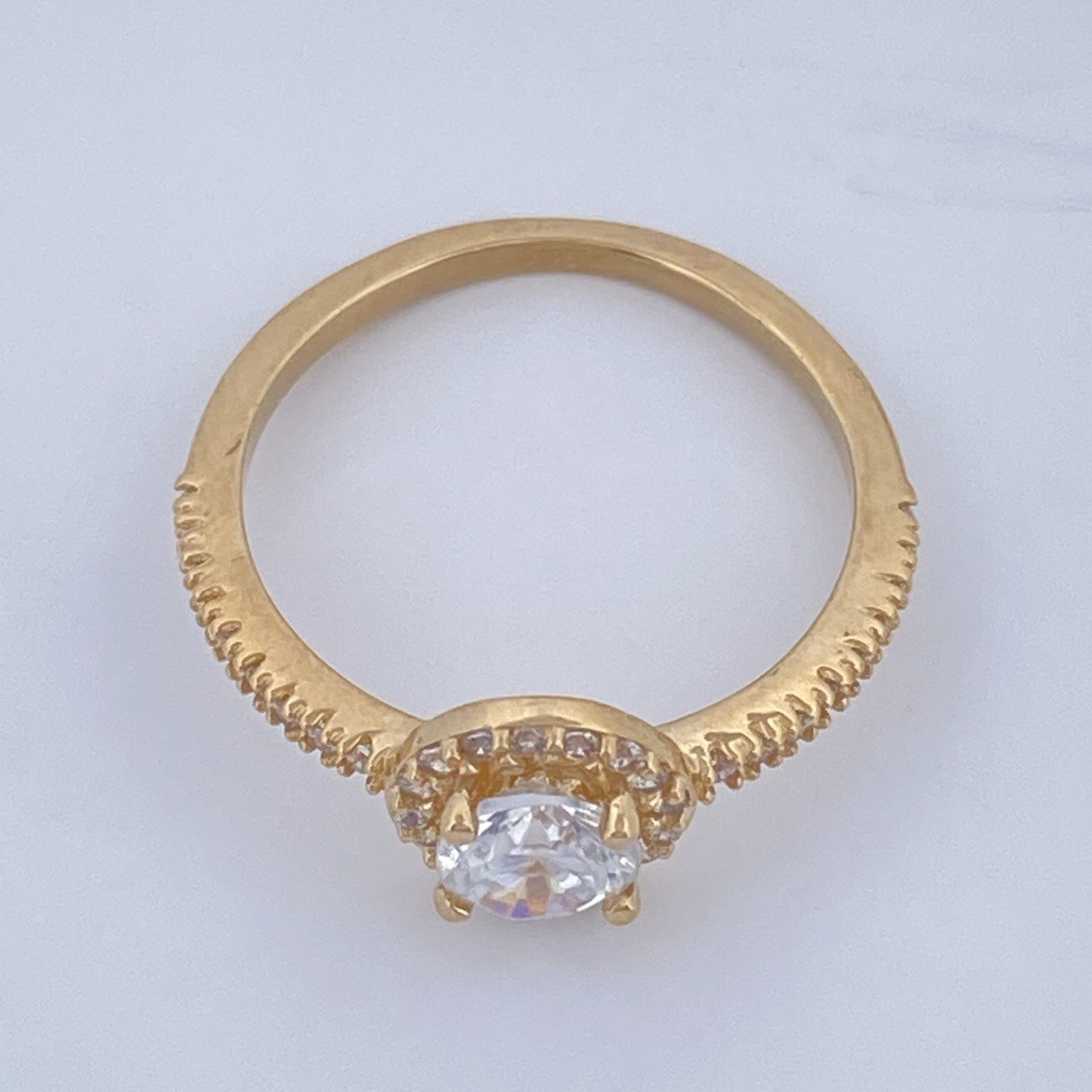 Anillo Halo Churumbela Circulo 2.05gr / T5 / Oro Amarillo 18K &