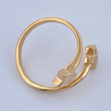 Star Hug Ring 3.15gr / Size 6 / 18K Yellow Gold &
