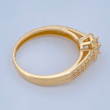 Square Halo Ring 2.45gr / T5 1/2 / 18K Yellow Gold %