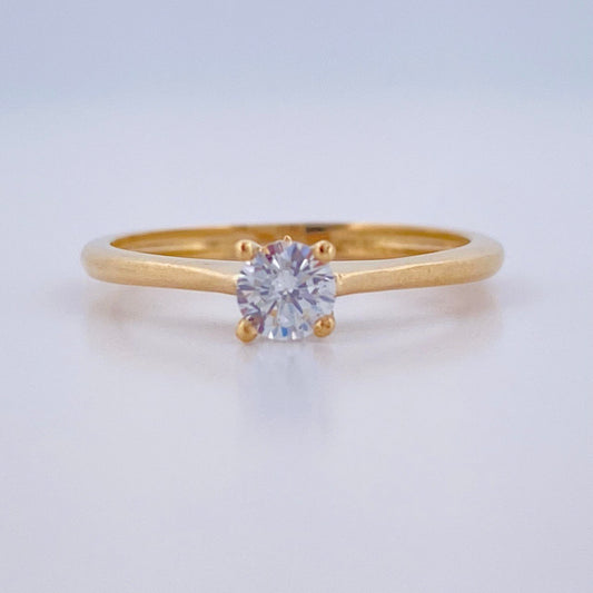 Anillo Solitario 1.55gr / T5 3/4 / Oro Amarillo 18K &