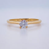Anillo Solitario 1.55gr / T5 3/4 / Oro Amarillo 18K &