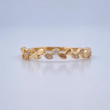 Anillo Hojas Intercaladas 1.45gr / T6 3/4 / Oro Amarillo 18K %