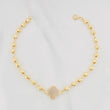 Military Style Bracelet Clover 3.55g / 7 1/2 in / 4mm Yellow Gold 18K