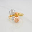 You and Me Ring 2.3g / T7 3/4 Three-Tone Gold 18K