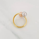 You and Me Ring 2.3g / T7 3/4 Three-Tone Gold 18K