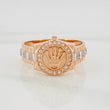 Crown Strap Ring 4.45g / T9 1/4 Two-Tone White Rose Gold 18K
