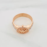 Crown Strap Ring 4.45g / T9 1/4 Two-Tone White Rose Gold 18K