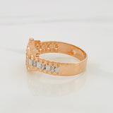Crown Strap Ring 4.45g / T9 1/4 Two-Tone White Rose Gold 18K