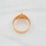 Crown Strap Ring 4.45g / T9 1/4 Two-Tone White Rose Gold 18K