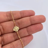 Cadena Aro Seguido Trebol 2.2gr / 42.5cm / 1.3mm Diamantada Oro Amarillo 18K &