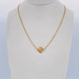 Cadena Aro Seguido Trebol 2.2gr / 42.5cm / 1.3mm Diamantada Oro Amarillo 18K &