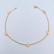 Ankle bracelet Classic Link Circles 1.75gr / 25.5cm / 1.1mm Diamond Cut 18K Yellow Gold &