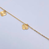 Ankle bracelet Classic Link Clovers 2.3gr / 25.3cm / 1.1mm Diamond Cut 18K Yellow Gold &