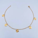 Ankle bracelet Classic Link Clovers 2.3gr / 25.3cm / 1.1mm Diamond Cut 18K Yellow Gold &