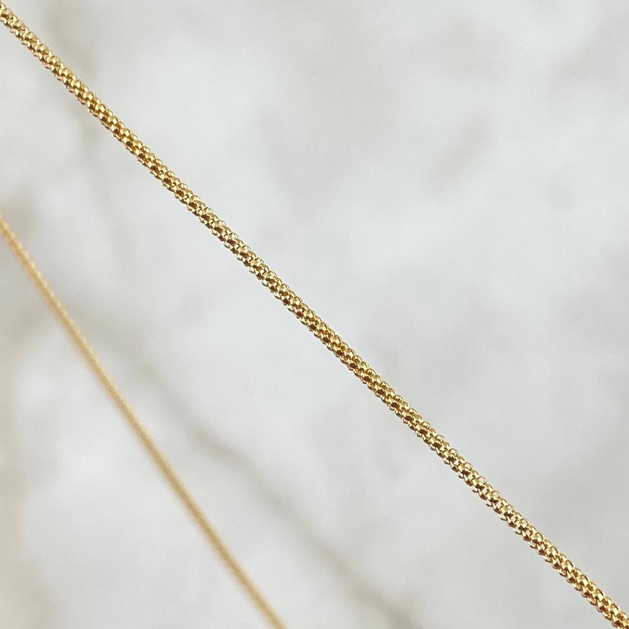 Russian Barrel Chain 1.75gr / 45cm / 1mm Diamond Cut Yellow Gold +3 18K *
