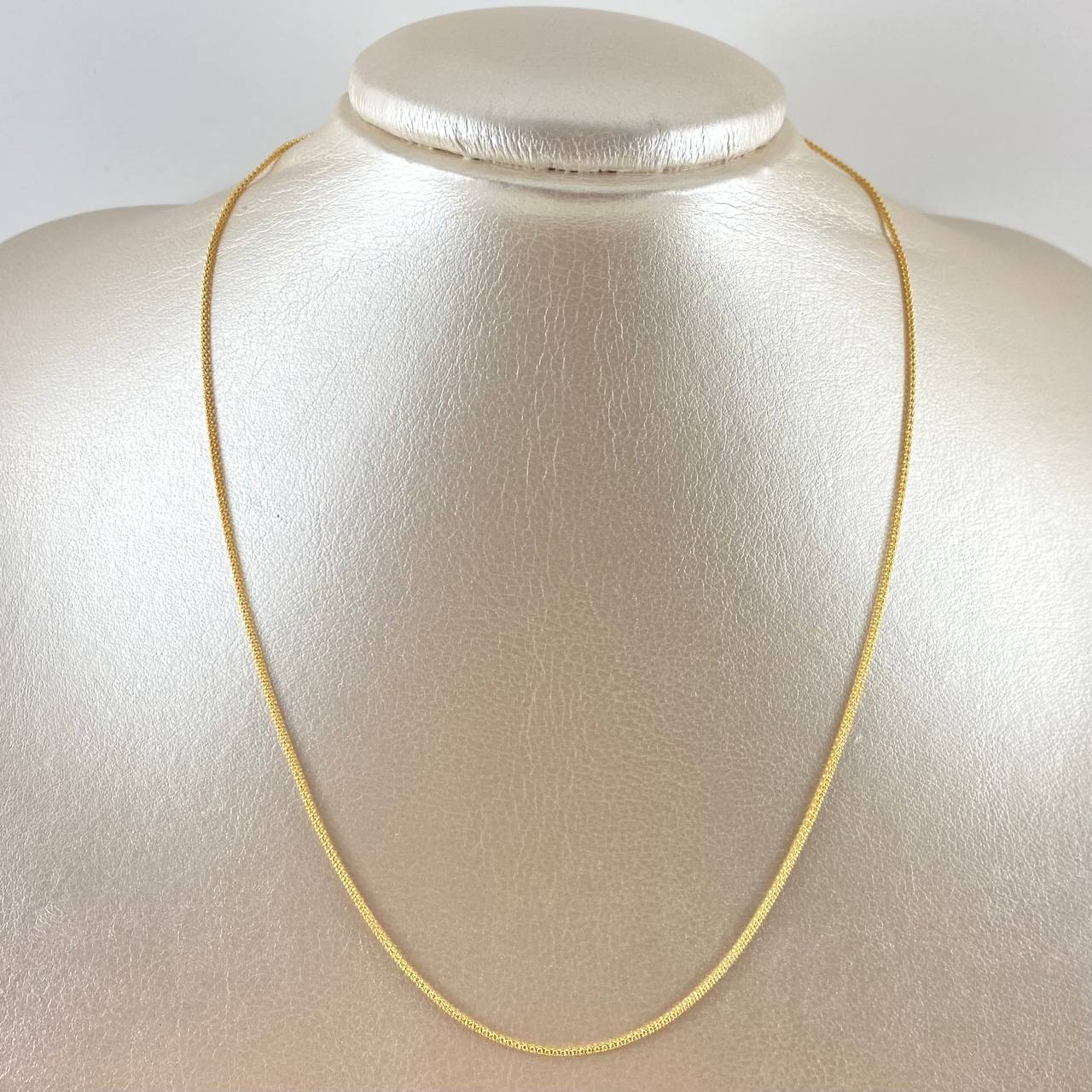 Russian Barrel Chain 1.75gr / 45cm / 1mm Diamond Cut Yellow Gold +3 18K *
