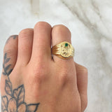 Eagle Signet Ring 2.6gr / Size 9 3/4 / 18K Gold ©