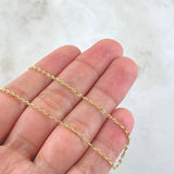 Flat Mariner Chain Volga 2.45gr / 17.7in / +3 18K Gold ©