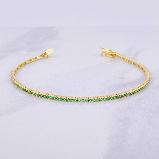 Pulso Tenis 3.9g / 7 in / 1.8mm Oro Amarillo 18K