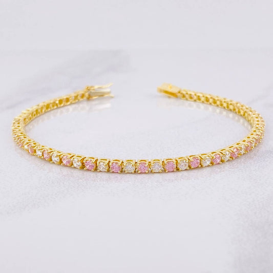 Pulso Tenis 8.15g / 6 3/4 in / 2.7mm Oro Amarillo 18K