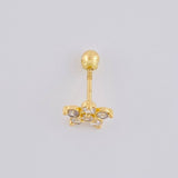 Piercing Flor Cinco Petalos 0.6g / 1/2 in Oro Amarillo 18K