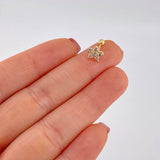 Piercing Flor Cinco Petalos 0.6g / 1/2 in Oro Amarillo 18K