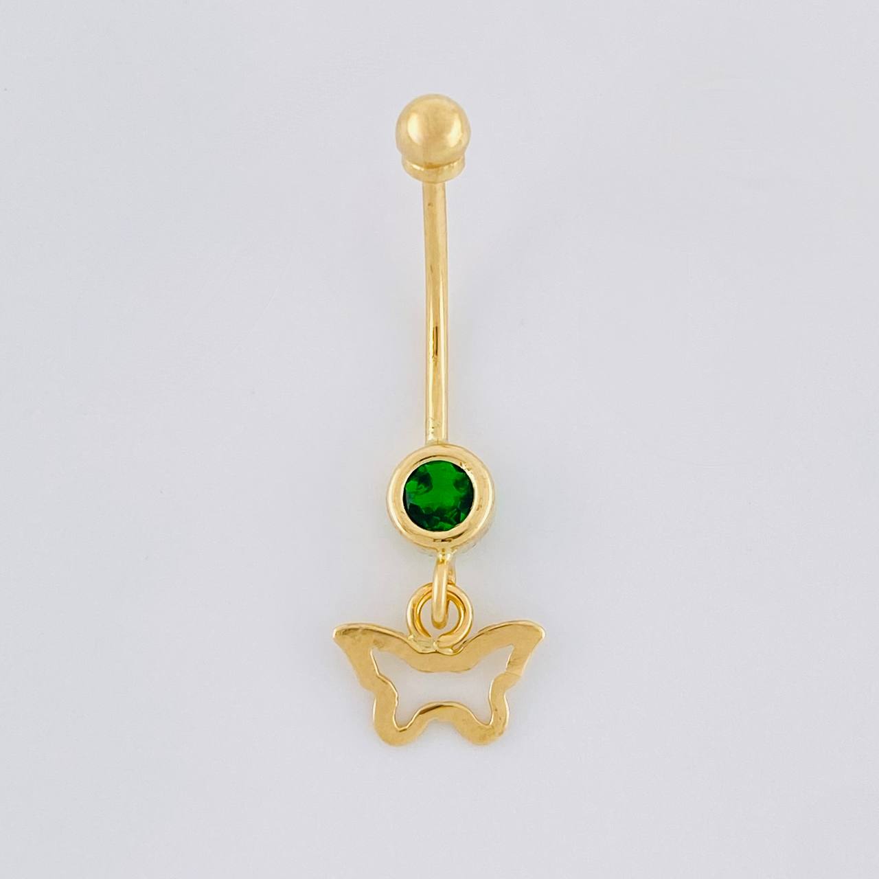 Piercing Mariposa Silueta Colgante 0.6g / 1 in Oro Amarillo 18K