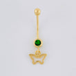 Piercing Mariposa Silueta Colgante 0.6g / 1 in Oro Amarillo 18K