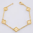 Pulso Trebol Aro Seguido 7g / 7 1/4 in / 2mm Oro Amarillo 18K