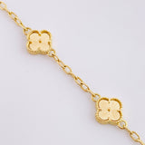 Pulso Trebol Aro Seguido 7g / 7 1/4 in / 2mm Oro Amarillo 18K