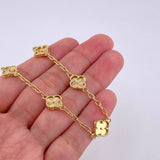 Pulso Trebol Aro Seguido 7g / 7 1/4 in / 2mm Oro Amarillo 18K