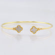 Classic Link Clover white 3gr / 6 3/4 in / 2mm Yellow Gold Nac.Esp. 18K !