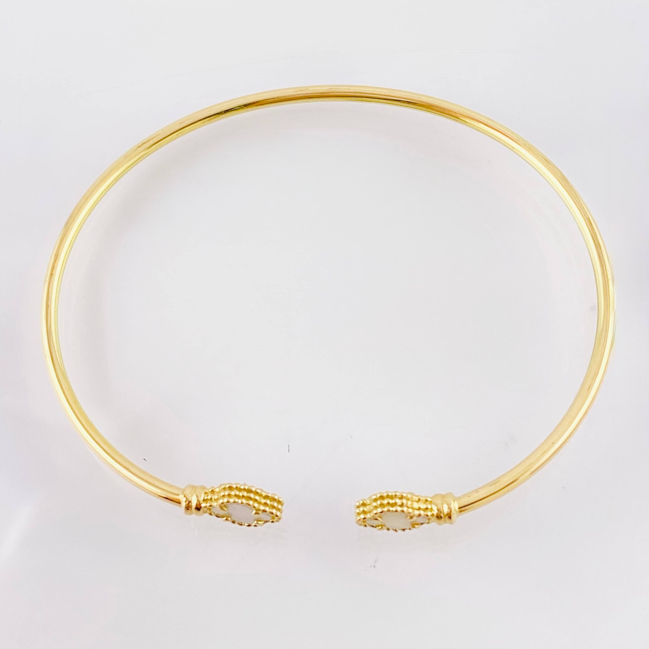 Classic Link Clover white 3gr / 6 3/4 in / 2mm Yellow Gold Nac.Esp. 18K !