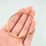 Classic Link Clover white 3gr / 6 3/4 in / 2mm Yellow Gold Nac.Esp. 18K !