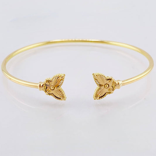 Bracelet Hoop Butterfly 3.75 g / 7 in / 1.8 mm Yellow Gold 18K