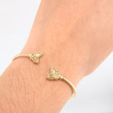 Bracelet Hoop Butterfly 3.75 g / 6 3/4 in / 1.8 mm Yellow Gold 18K