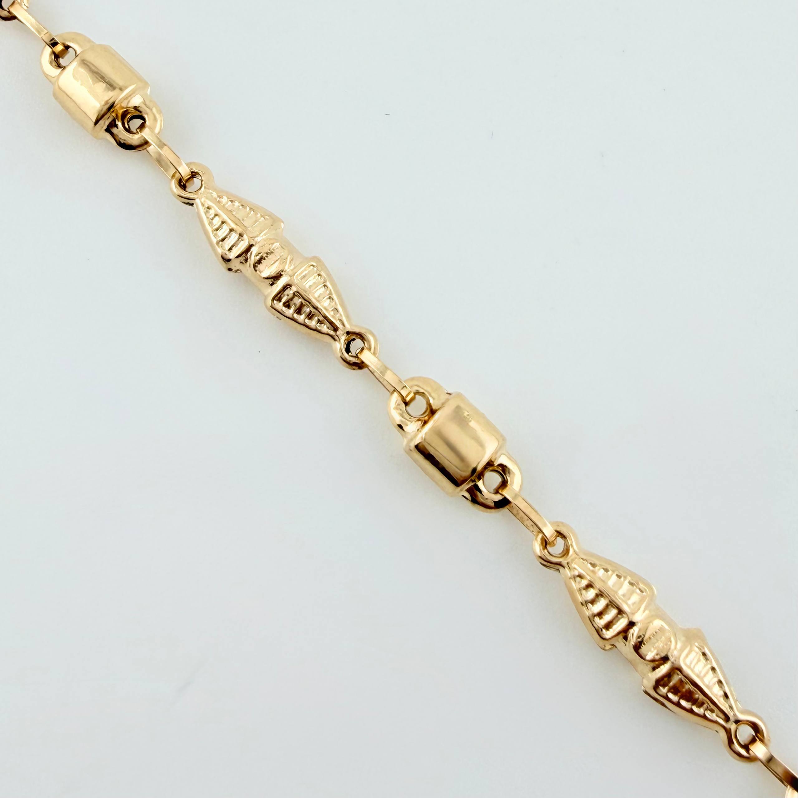 Pulso Rustico Boya Dubai 3.8gr / 7 in / 4.4mm Oro Amarillo 18K