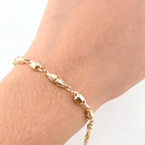 Pulso Rustico Boya Dubai 3.7gr / 7 in / 4.4mm Oro Amarillo 18K ©