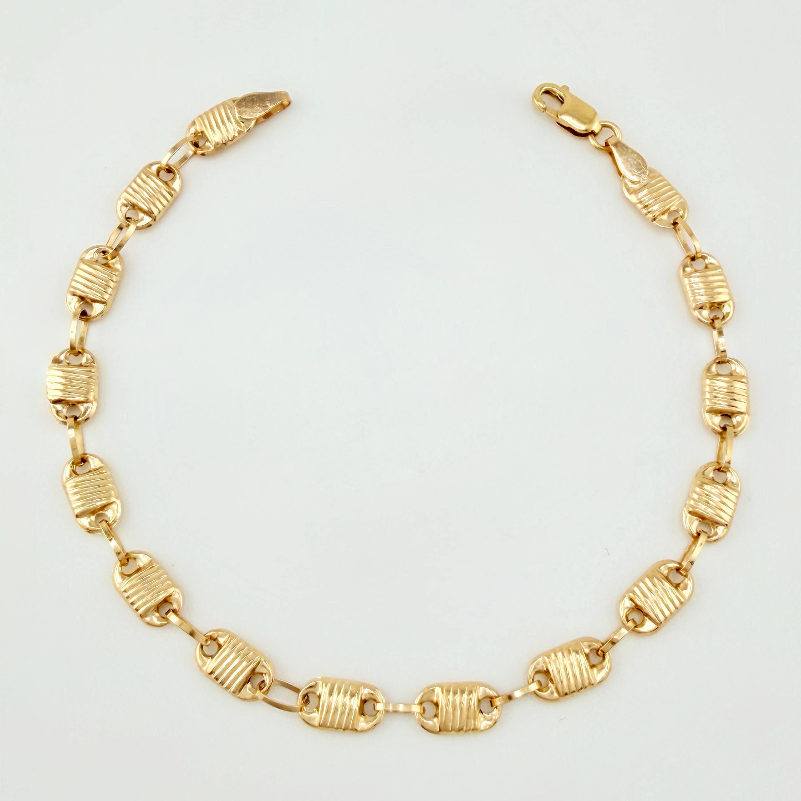 Pulso Rustico Canotillo 3.65gr / 7 1/4 in / 4.7mm Oro Amarillo 18K ©
