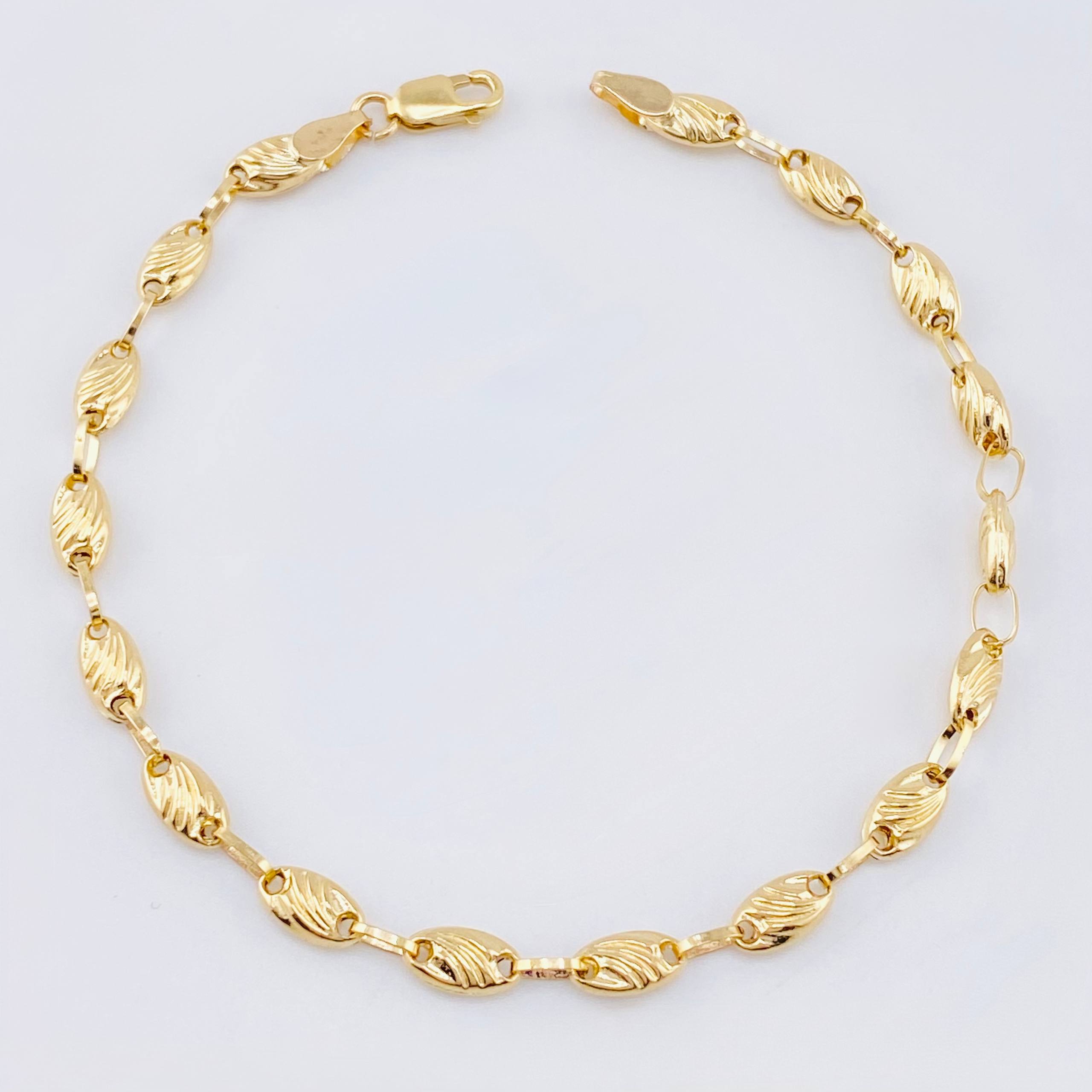 Pulso Rustico Ojivas Curvas 3.1gr / 7 1/4 in / 4mm Oro Amarillo 18K ©