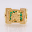 Anillo Caballo Cruzado 7.7gr / T10 / Oro Amarillo 18K