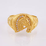 Anillo Herradura Caballo 6.3gr / T10 1/2 / Oro Amarillo 18K