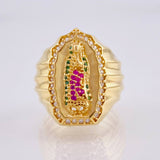 Anillo Virgen De Guadalupe 7.8gr / T5 1/2 / Oro Amarillo 18K ©